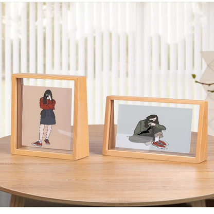 Photo frame - 3D photo frame - Wooden photo frame - Bedroom decoration - Living room decoration - Christmas decoration for indoors - Wooden - Transparent - 2 pieces - Image 8