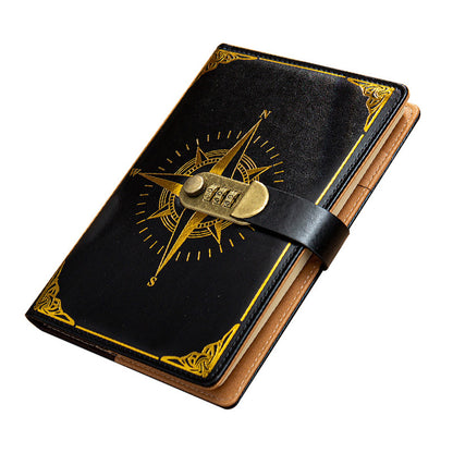 Diary - Journal - diary with lock - password book - Notebook - notebook A5 - diary for adults - books - Retro - Creative - Christmas gifts - Christmas gifts for adults - gift for women - gift for men - black - Image 7