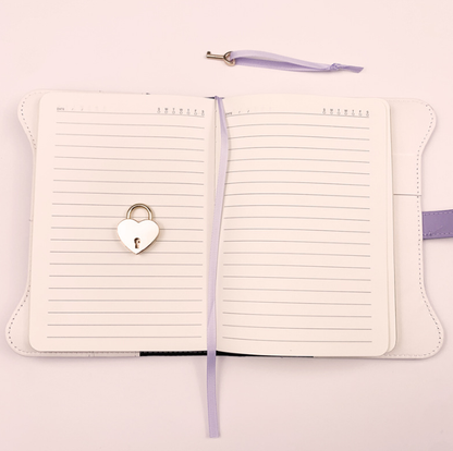 Diary - Journal - diary with lock - password book - Notebook - notebook b6 - diary for adults - books - Retro - Creative - Christmas gifts - Christmas gifts for adults - gift for women - gift for men - pink - Image 5