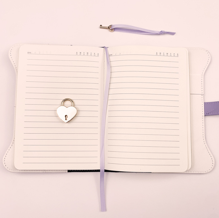 Diary - Journal - diary with lock - password book - Notebook - notebook b6 - diary for adults - books - Retro - Creative - Christmas gifts - Christmas gifts for adults - gift for women - gift for men - Purple - Image 5