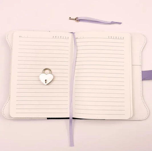 B6 Lockable Diary with Key, Retro PU Leather Journal and Lined Notebook for Writing, Travel and Gift Giving, Purple - Image 5