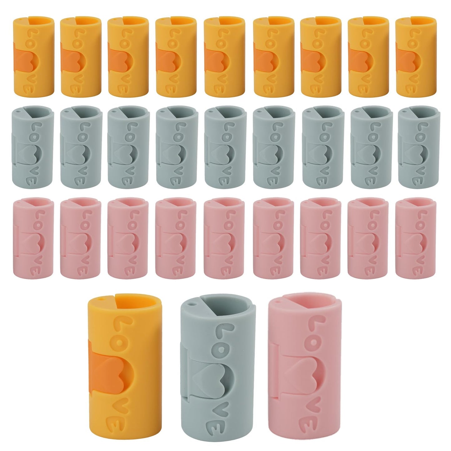 Clothes Pegs - Hanger Clips - Clips - Windproof Pegs - Clothesline Pegs - Trouser Hanger Clips - Clothespins - Velvet Hanger Clips - Laundry Clips - Non-Slip Clothes Clips - Needleless - Pink - Blue - Yellow - 30 pieces - Image 7
