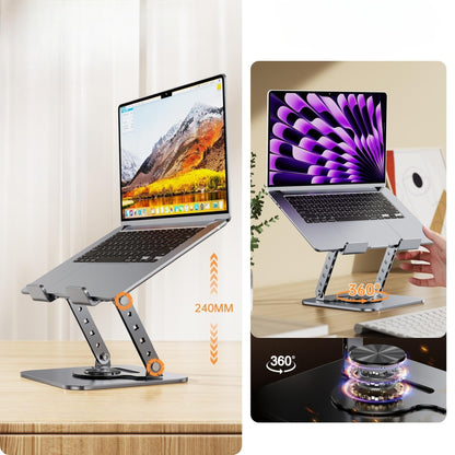 Laptop Stand - Laptop Riser - Desk Accessories - Notebook Stand - Laptop Holder - Office Supplies - Ergonomic Stand - Folding Stand - Laptop Support - Ventilation Stand - Black - 1 piece - Image 3