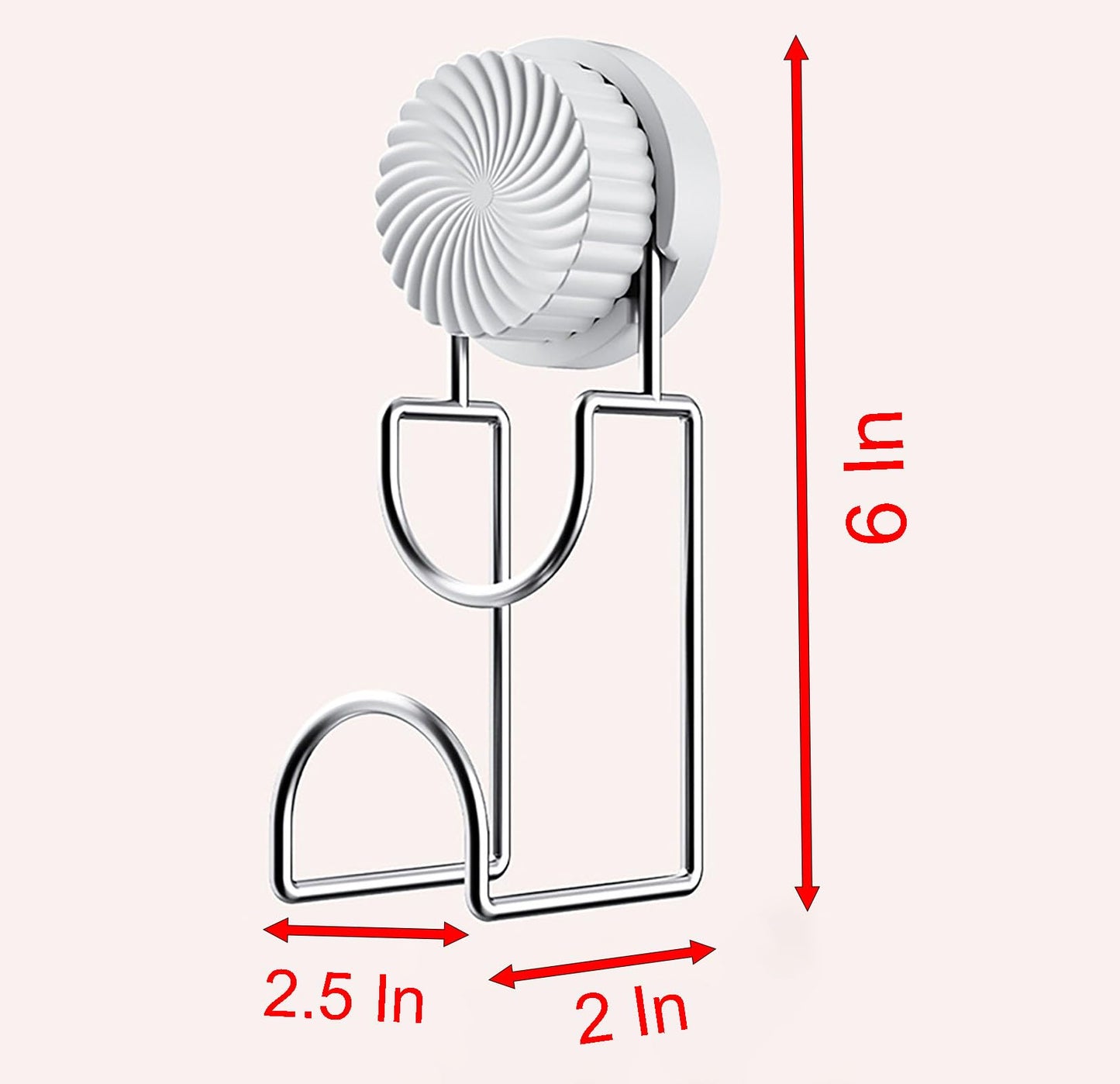 Bathroom Hooks - Towel Hook - Bathroom Accessories - Suction Cup Hooks - Sponge Holder - Kitchen Accessories - Hanging Hooks - Bathroom Organizer - Wall Hook - No Drilling - White - 1 Piece - Image 2