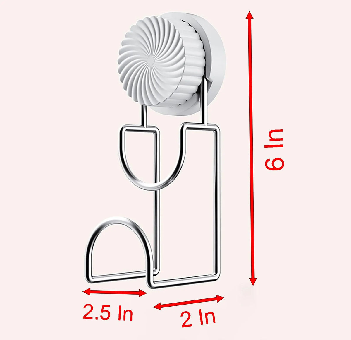 1 Piece Suction Cup Bathroom Hook with Holder for Towels, Sponges and Small Accessories, No-Drill Wall Storage for Kitchens, White - Image 2
