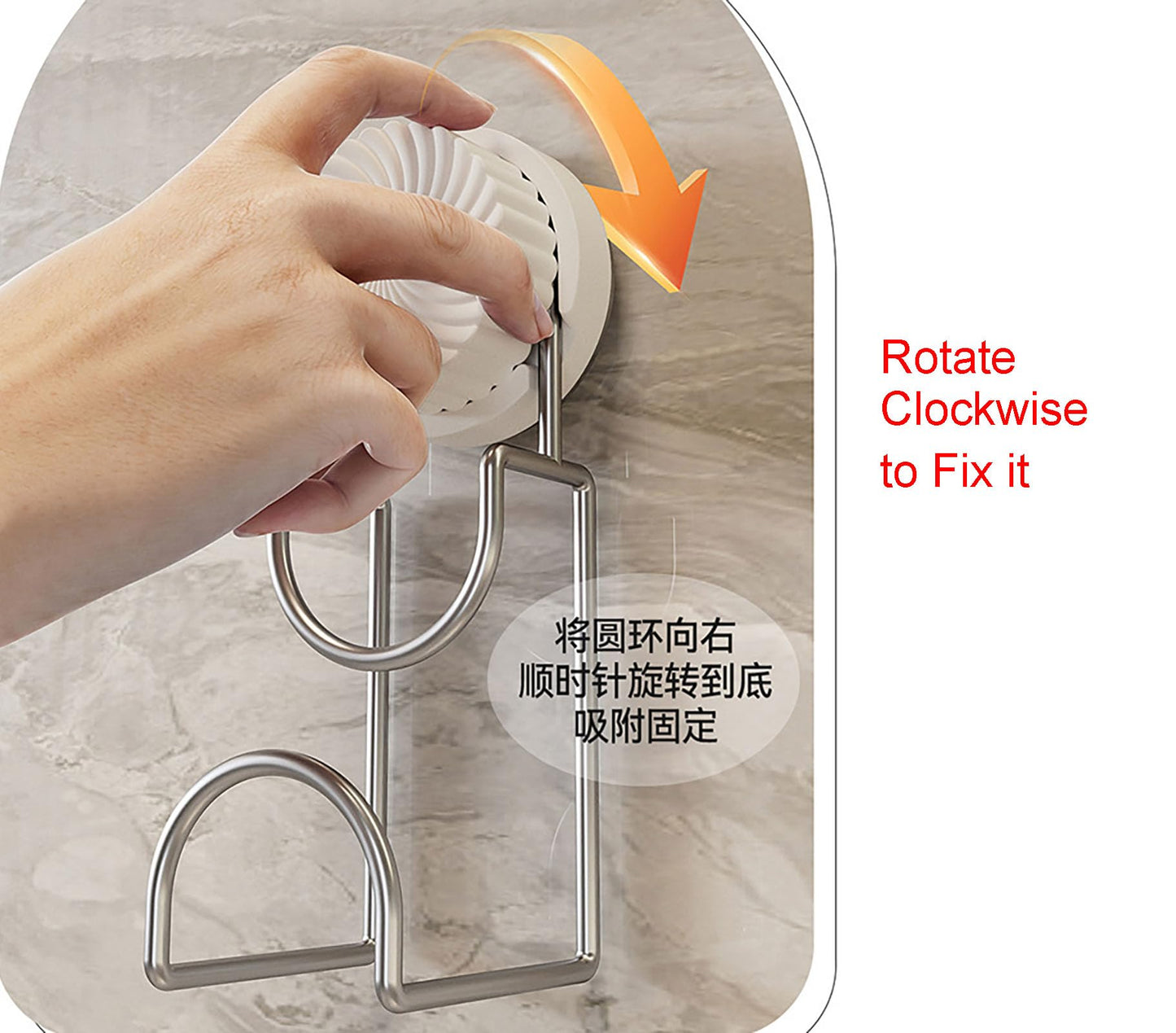 Bathroom Hooks - Towel Hook - Bathroom Accessories - Suction Cup Hooks - Sponge Holder - Kitchen Accessories - Hanging Hooks - Bathroom Organizer - Wall Hook - No Drilling - White - 1 Piece - Image 8