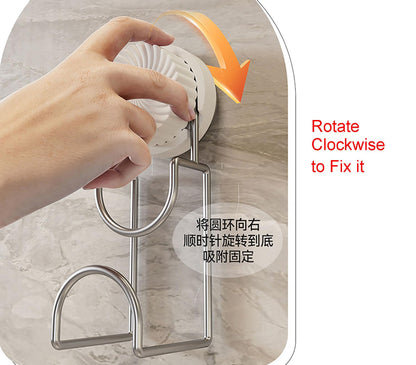 Bathroom Hooks - Towel Hook - Bathroom Accessories - Suction Cup Hooks - Sponge Holder - Kitchen Accessories - Hanging Hooks - Bathroom Organizer - Wall Hook - No Drilling - White - 1 Piece - Image 8