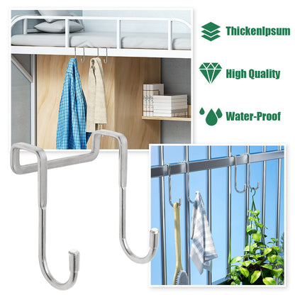 Door Hook - Coat Rack - Door Hanger - Towel Hook - Bathroom Accessories - Kitchen Accessories - Clothes Hook - Hanging Hooks - Door Coat Rack - Stainless Steel Hooks - No Drilling - Stainless Steel - 6 Pieces - Image 4