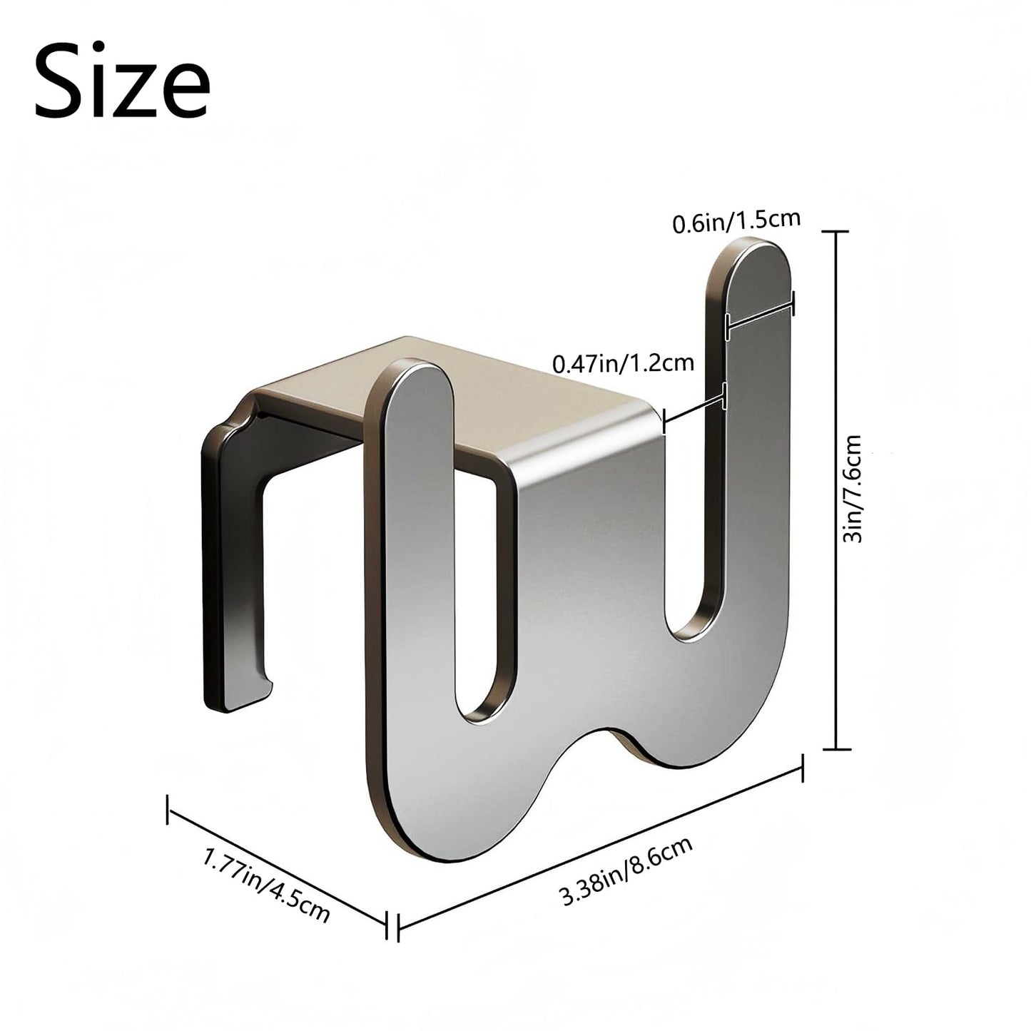 Shoe Rack - Slippers Holder - Bathroom Accessories - Shoe Storage - Wall Hook - Self-Adhesive - Shoe Hanging System - Bathroom Organizer - Hallway Accessories - No Drilling - Black - 2 pieces - Image 2