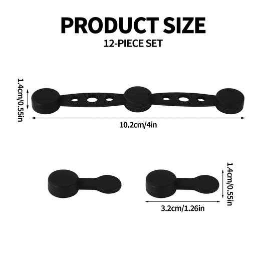 4 Pieces Silicone Air Fryer Paper Holder Clips to Keep Baking Liners in Place, Heat-Resistant Accessories for Round Air Fryers, Black - Image 2