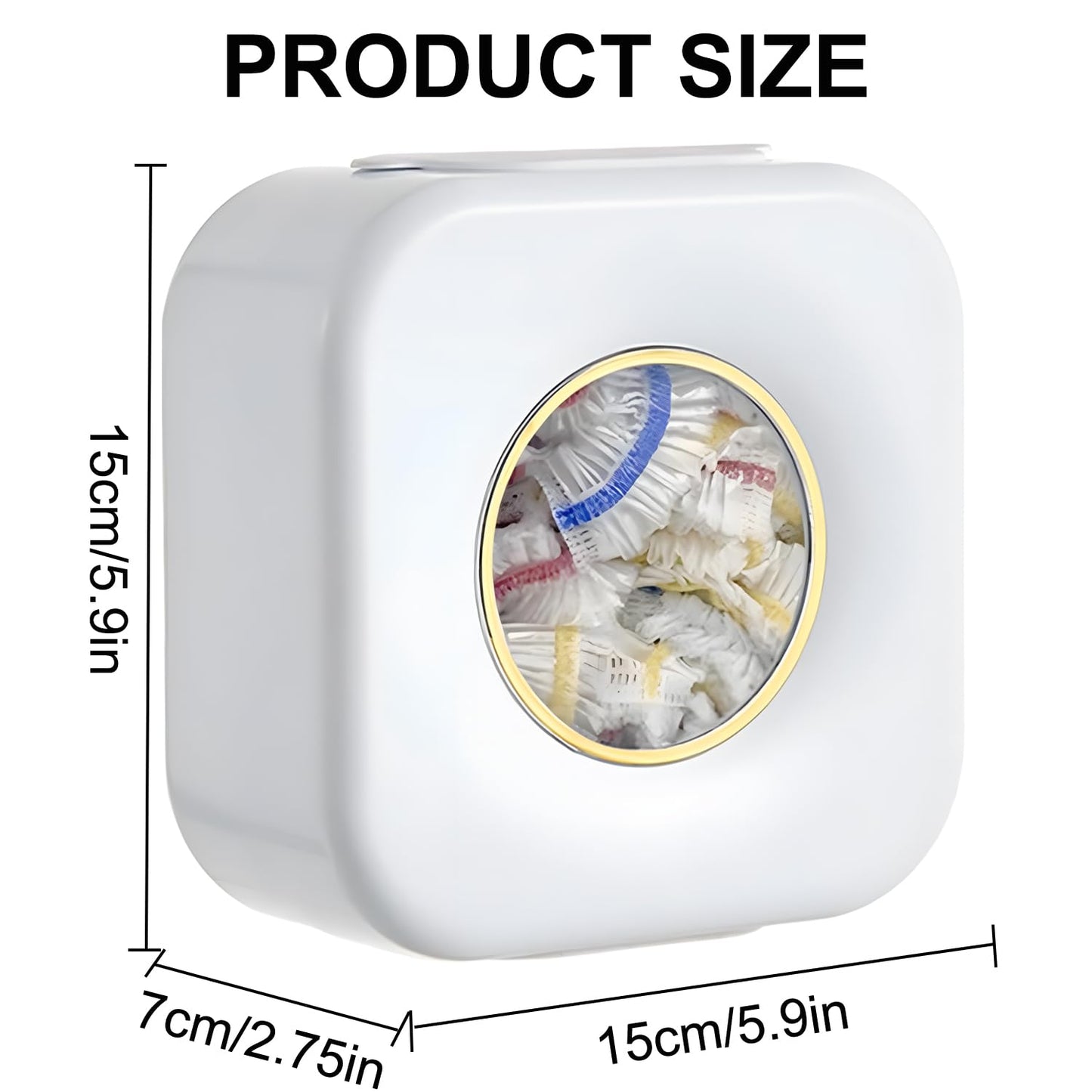 Cling film dispenser - Plastic bag holder - Kitchen organizer - Covers - Storage box - Foil holder - Wall mount - Cling film bags - Kitchen accessories - Dispenser - Storage container - Organizer - Storage - white - 1 piece - Image 2