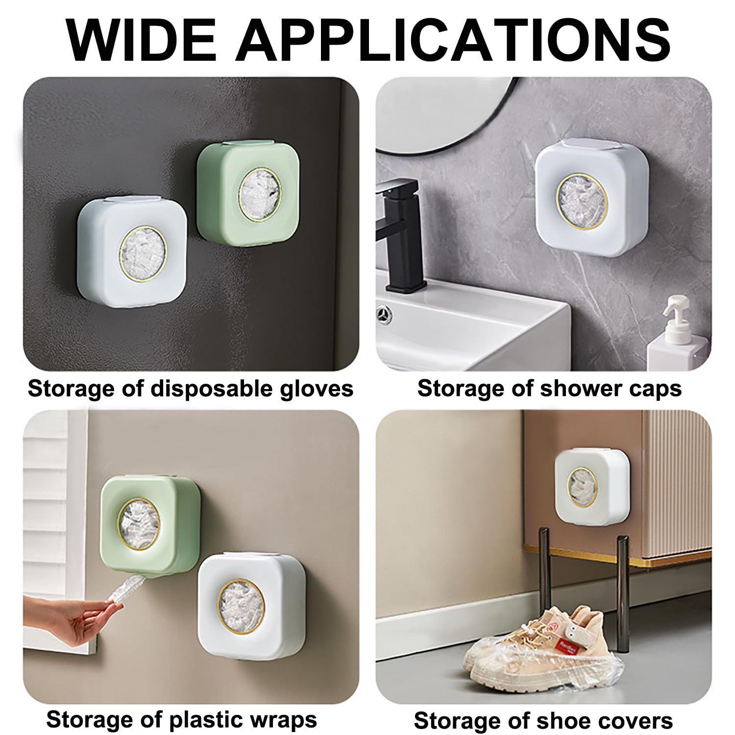 Cling film dispenser - Plastic bag holder - Kitchen organizer - Covers - Storage box - Foil holder - Wall mount - Cling film bags - Kitchen accessories - Dispenser - Storage container - Organizer - Storage - white - 1 piece - Image 5