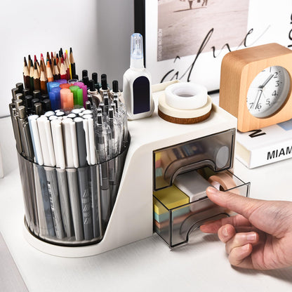 Desk organizer - Make up organizer - Pen tray - Bathroom organizer - Brush holder - Drawer cabinet - Office supplies - Cosmetics organizer - Desk organizer - Desk accessories - Storage box with drawers - Bathroom accessories - White - 1 piece - Image 4