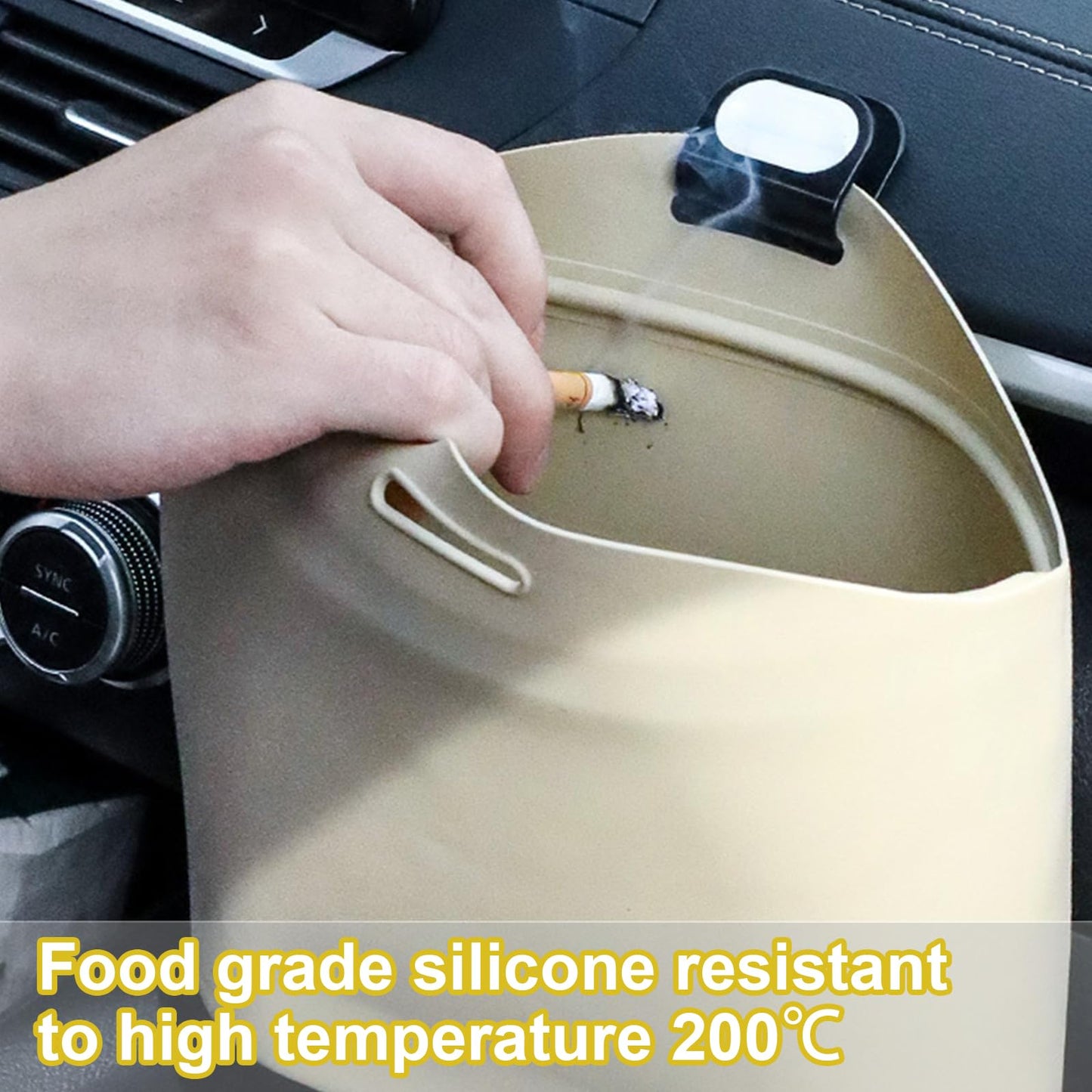Umbrella holder - Car organizer - Scooter accessories - Car trash can - Mobility scooter bag - Umbrella cover - Storage bag - Bicycle accessories - Waterproof bag - Car accessories - Storage - Universal - White - 1 piece - Image 4