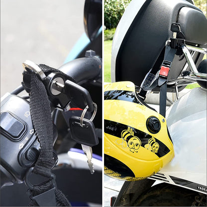 Helmet Lock Motorcycle & Scooter - Universal Helmet Lock - 22-25mm Handlebar Mount - Anti-Theft - Helmet Holder - Motorcycle Accessories - Moped Lock - Security Lock with Key - Easy Installation - Helmet Security - Metal - Black - Set of 2 - Image 6