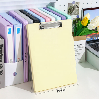 Clipboard A4 - Writing Folder - Foldable Clipboard - Office Accessories - Office Supplies - Nursing - Warehouse - Document Folder - Work Folder - Hospitality - Sturdy Plastic - Privacy Protection - Professional Use - Black - 1 piece - Image 3
