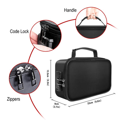 Document Organizer - Storage Bag with Combination Lock - Travel Folder - Documents - Passport Holder - Office Supplies - Security Bag - Water-Repellent - Tablet Storage - Administration - Holiday Accessories - Briefcase - Black - 1 Piece - Image 4