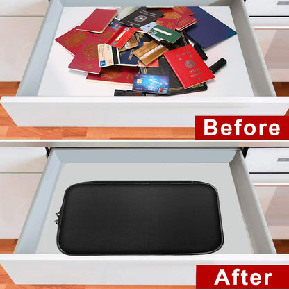 Document Organizer - Storage Bag with Combination Lock - Travel Folder - Documents - Passport Holder - Office Supplies - Security Bag - Water-Repellent - Tablet Storage - Administration - Holiday Accessories - Briefcase - Black - 1 Piece - Image 6