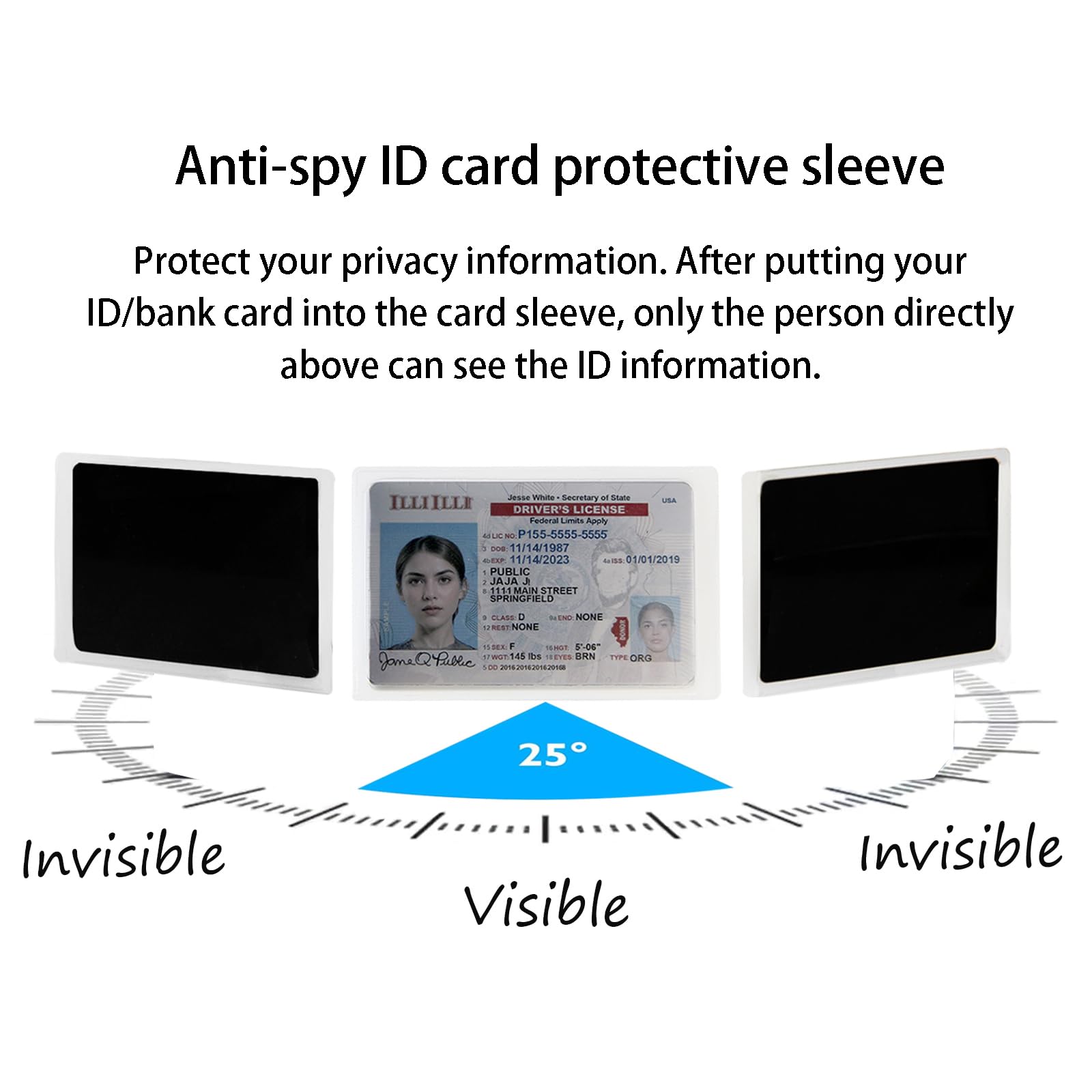 Privacy Card Holder - Anti-Peak - Bank Card Cover - Privacy Shield - ID Card Protection - Opaque - Discreet Use - Protective Covers - Driver's License Holder - Black - Card Holder - Matte - Scratch Resistant - 100 Pieces - Image 2