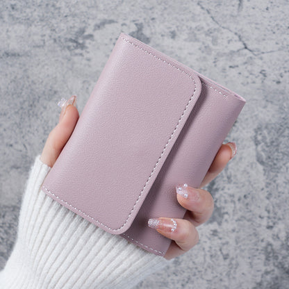 Women's Wallet - Small Women's Wallet - Card Holder - Mini Wallet - Flap Wallet - Faux Leather - Compact Size - Coin Compartment - Gift for Women - Stylish Design - Travel - Convenient Size - PU Leather - 6 Colors - Pack of 6