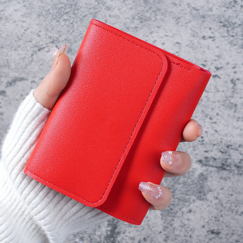 Women's Wallet - Small Women's Wallet - Card Holder - Mini Wallet - Flap Wallet - Faux Leather - Compact Size - Coin Compartment - Gift for Women - Stylish Design - Travel - Convenient Size - PU Leather - 6 Colors - Pack of 6 - Image 4
