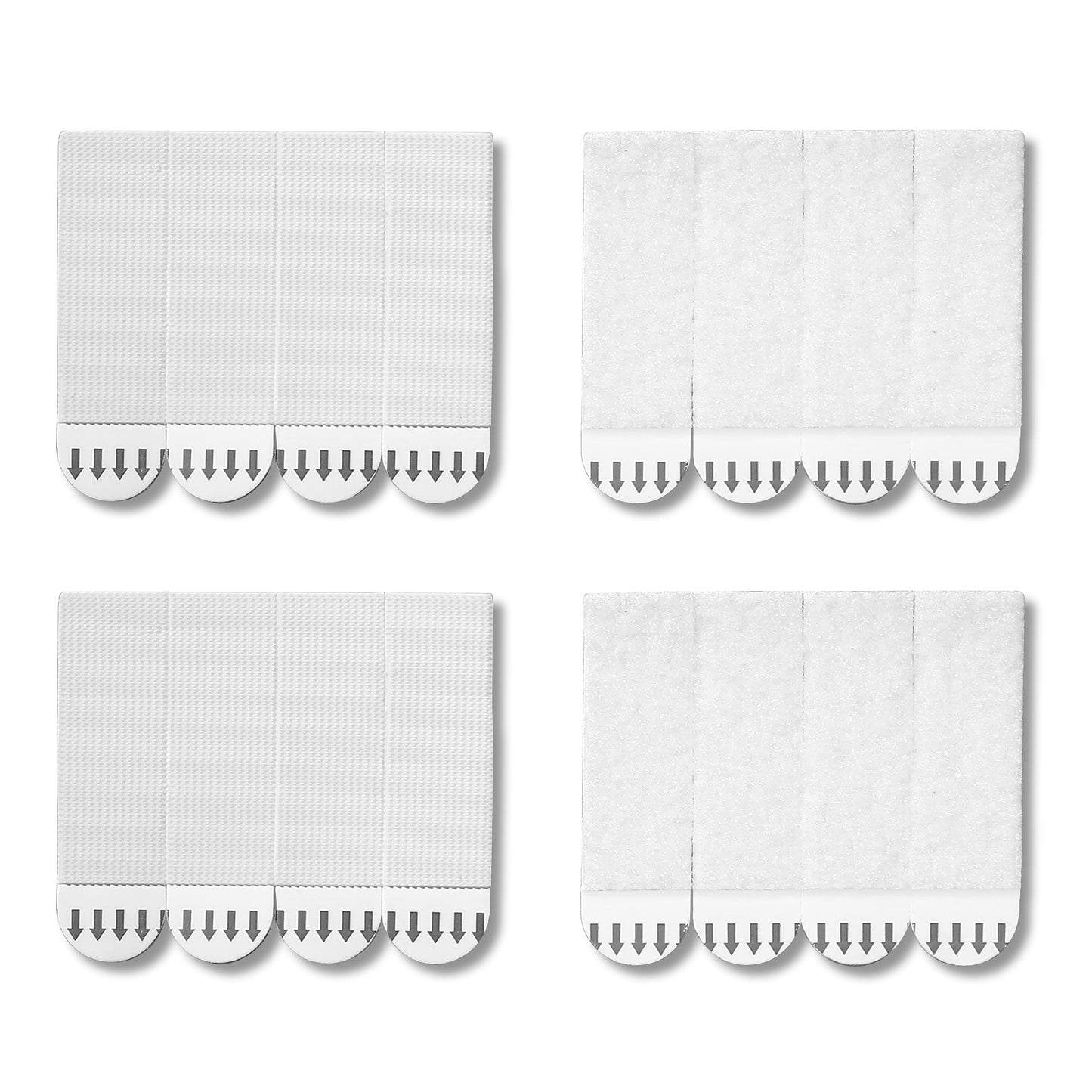 Picture Hanging Strips - No Drilling - Self-Adhesive Velcro - Hanging Picture Frames - Double-Sided Tape - Damage-Free Removal - Poster Strips - Hanging System - Wall Decoration - Strong Adhesive - White - 24 Pairs (48 Strips)