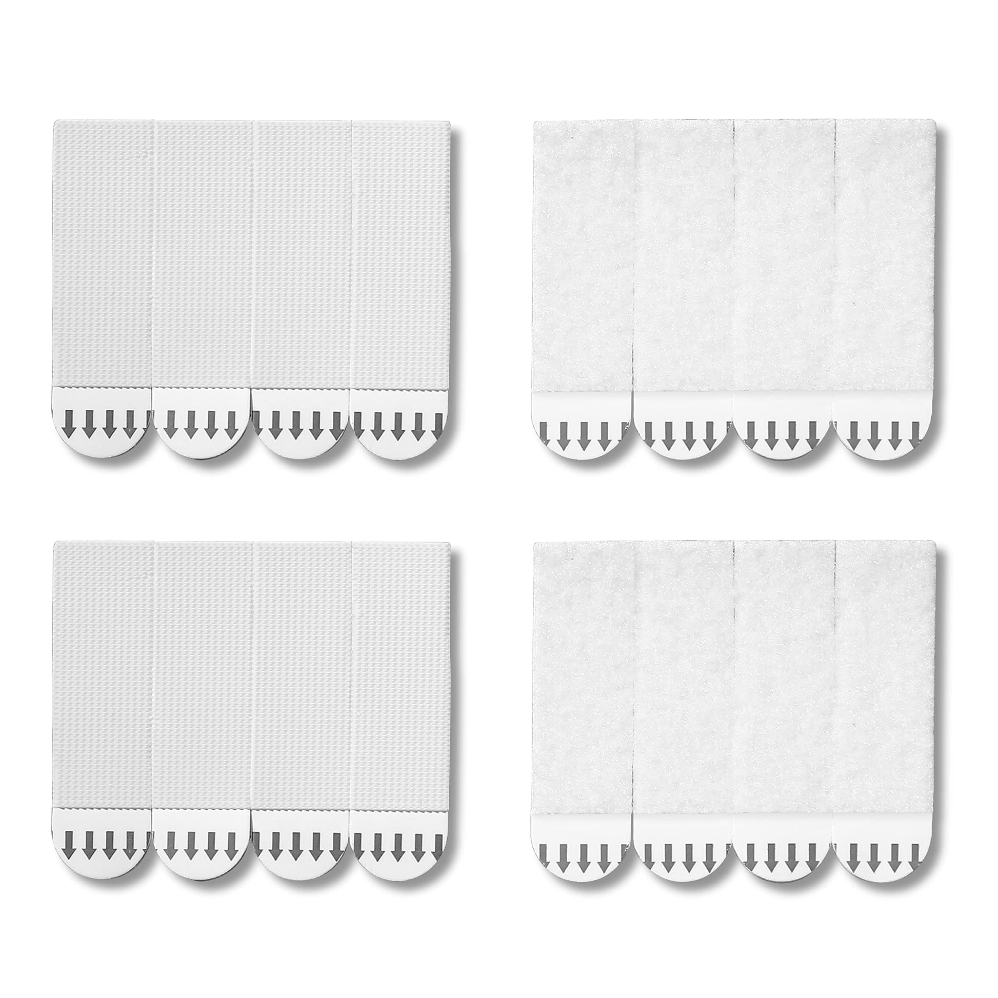 Picture Hanging Strips - No Drilling - Self-Adhesive Velcro - Hanging Picture Frames - Double-Sided Tape - Damage-Free Removal - Poster Strips - Hanging System - Wall Decoration - Strong Adhesive - White - 24 Pairs (48 Strips)