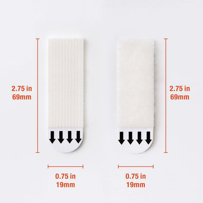 Picture Hanging Strips - No Drilling - Self-Adhesive Velcro - Hanging Picture Frames - Double-Sided Tape - Damage-Free Removal - Poster Strips - Hanging System - Wall Decoration - Strong Adhesive - White - 24 Pairs (48 Strips) - Image 2