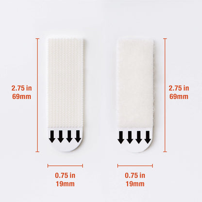 Picture Hanging Strips - No Drilling - Self-Adhesive Velcro - Hanging Picture Frames - Double-Sided Tape - Damage-Free Removal - Poster Strips - Hanging System - Wall Decoration - Strong Adhesive - White - 24 Pairs (48 Strips) - Image 2