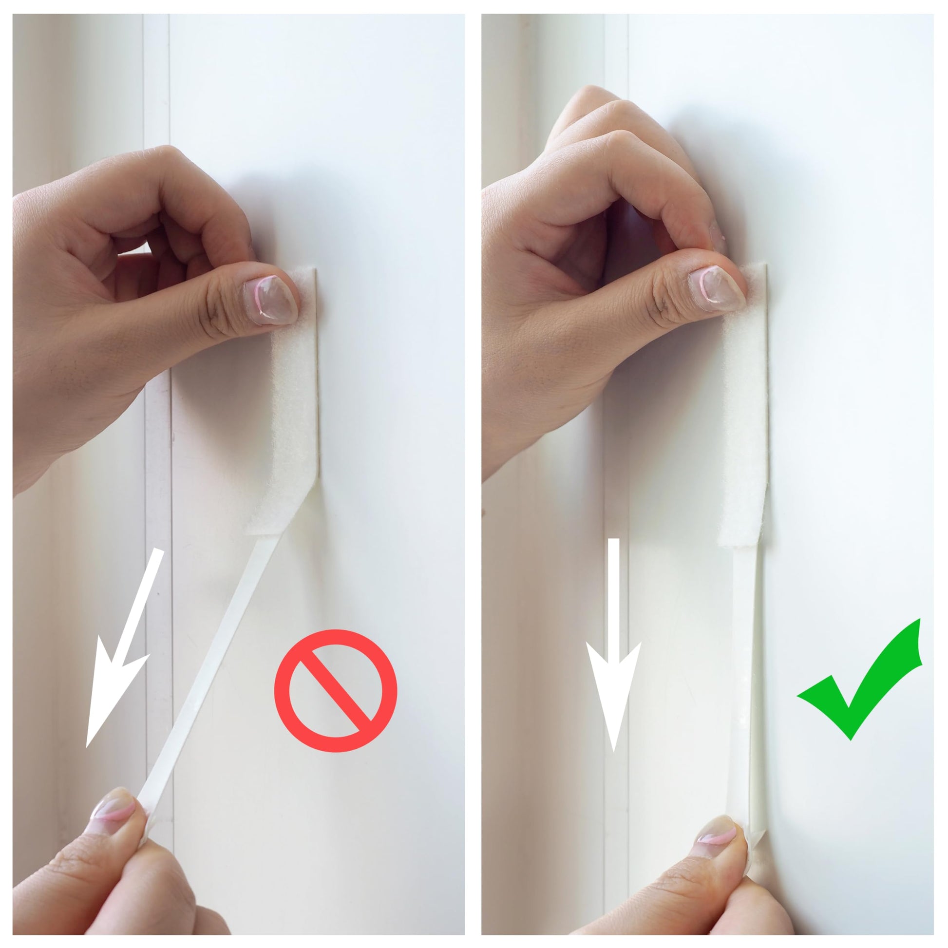 Picture Hanging Strips - No Drilling - Self-Adhesive Velcro - Hanging Picture Frames - Double-Sided Tape - Damage-Free Removal - Poster Strips - Hanging System - Wall Decoration - Strong Adhesive - White - 24 Pairs (48 Strips) - Image 5