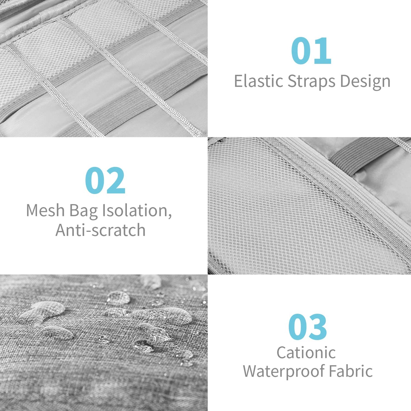 Cable Organizer - Electronics Organizer - Travel Bag - Cable Bag - Storage Bag - Charger - Power Bank - USB Stick - SD Card - Travel Accessories - Holiday - Office - Water-Repellent - Cable Management - Black - 1 Piece (Excluding Accessories) - Image 4