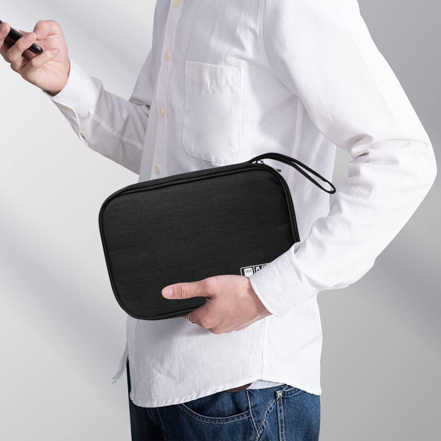 Cable Organizer - Electronics Organizer - Travel Bag - Cable Bag - Storage Bag - Charger - Power Bank - USB Stick - SD Card - Travel Accessories - Holiday - Office - Water-Repellent - Cable Management - Black - 1 Piece (Excluding Accessories) - Image 7