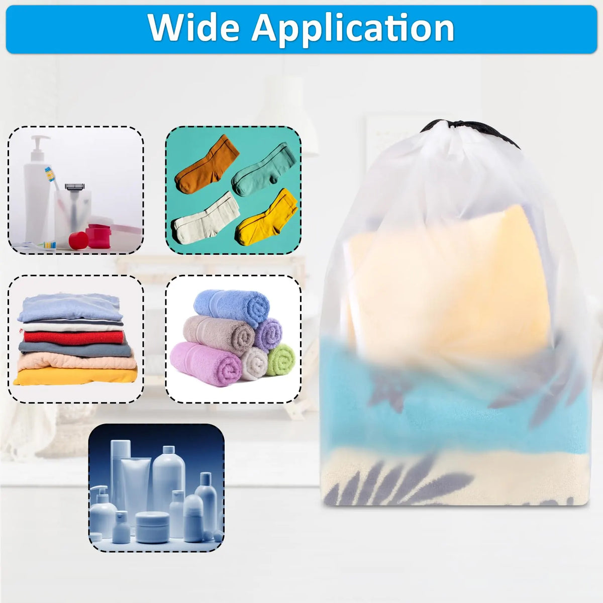 10 Pieces Foldable Toiletry Bag, Water-Resistant PU Leather Cosmetic Organiser with Zipped Compartments for Makeup, Skincare and, White - Image 6