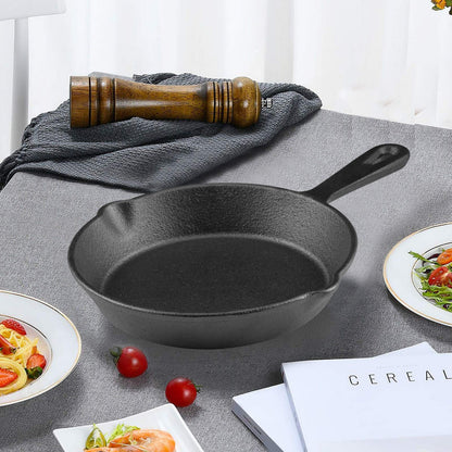 Cast Iron Frying Pan - Mini Skillet - Ø 16 cm - Egg Pan - Tapas Pan - BBQ - Camping - Serving Pan - Blini Pan - Pancake Pan - Saucepan - Melting Pan - Outdoor Cooking - Robust - Frying Pan - Kitchen Aid - Black - Cast Iron - 1 Piece - Image 6