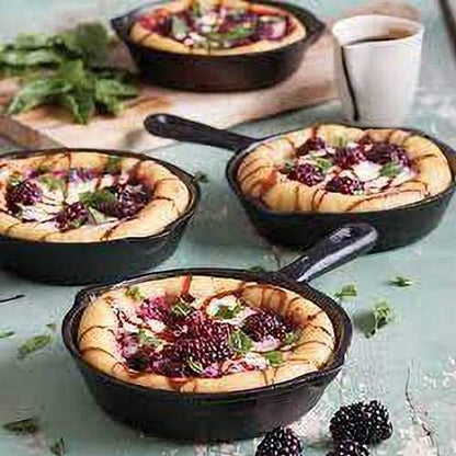 Cast Iron Frying Pan - Mini Skillet - Ø 16 cm - Egg Pan - Tapas Pan - BBQ - Camping - Serving Pan - Blini Pan - Pancake Pan - Saucepan - Melting Pan - Outdoor Cooking - Robust - Frying Pan - Kitchen Aid - Black - Cast Iron - 1 Piece - Image 7