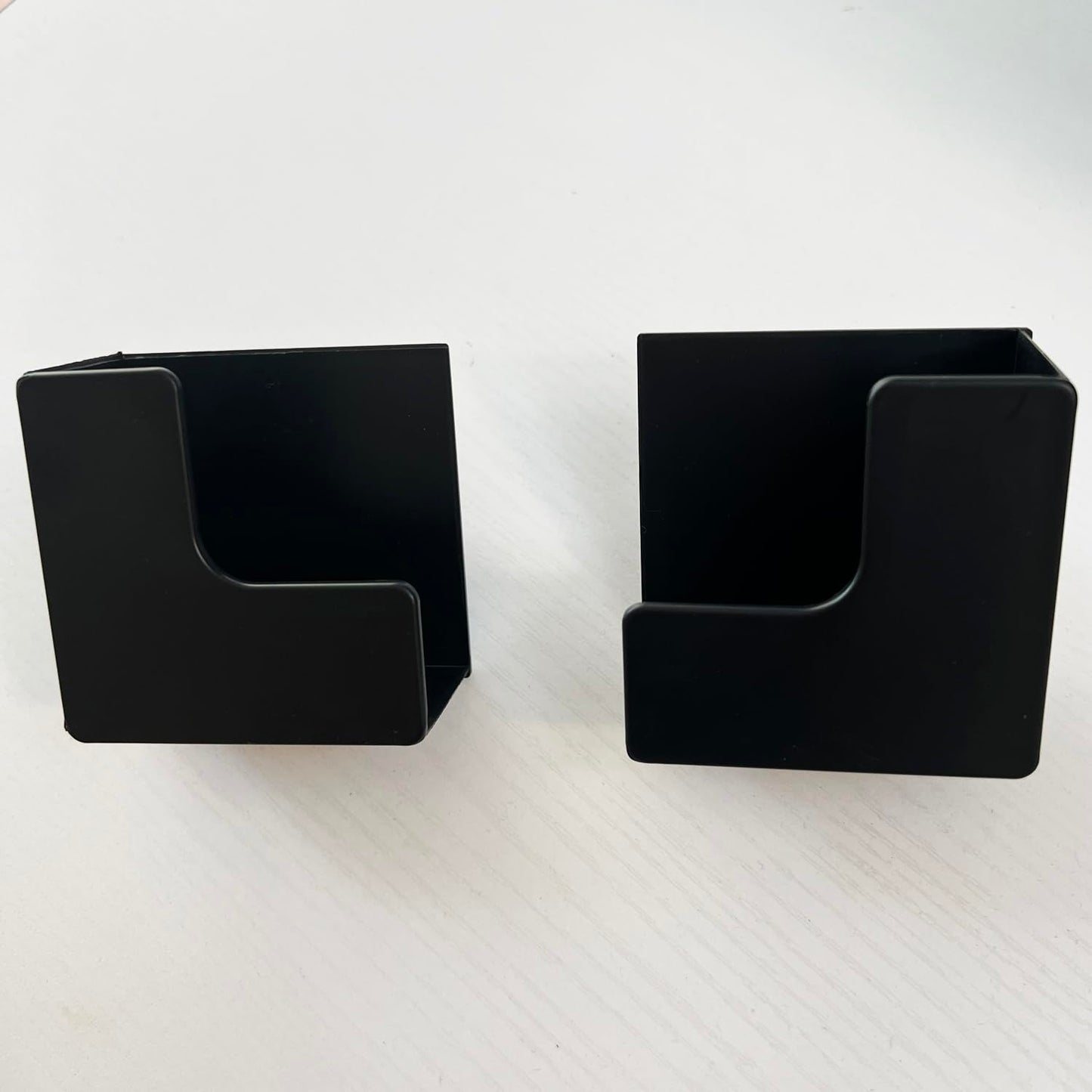 Self-adhesive Wall Hooks - Scale Holder - Wall Bracket Without Drilling - Bathroom Accessories - Universal Wall Hooks - Tablet Holder Wall - Kitchen Organizer - Storage System - Towel Hooks - Strong Adhesive - Black - 4 Pieces - Image 4