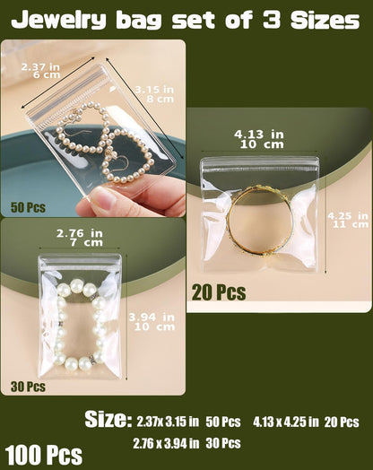 Transparent Grip Bags - Jewelry Bags - Anti-Oxidation - Ziplock Bags - Resealable Plastic Bags - Jewelry Storage - Diamond Painting Accessories - Thickened Sealing Bags - Waterproof & Dust-Free - PVC Packaging - 100 Pieces - Image 5