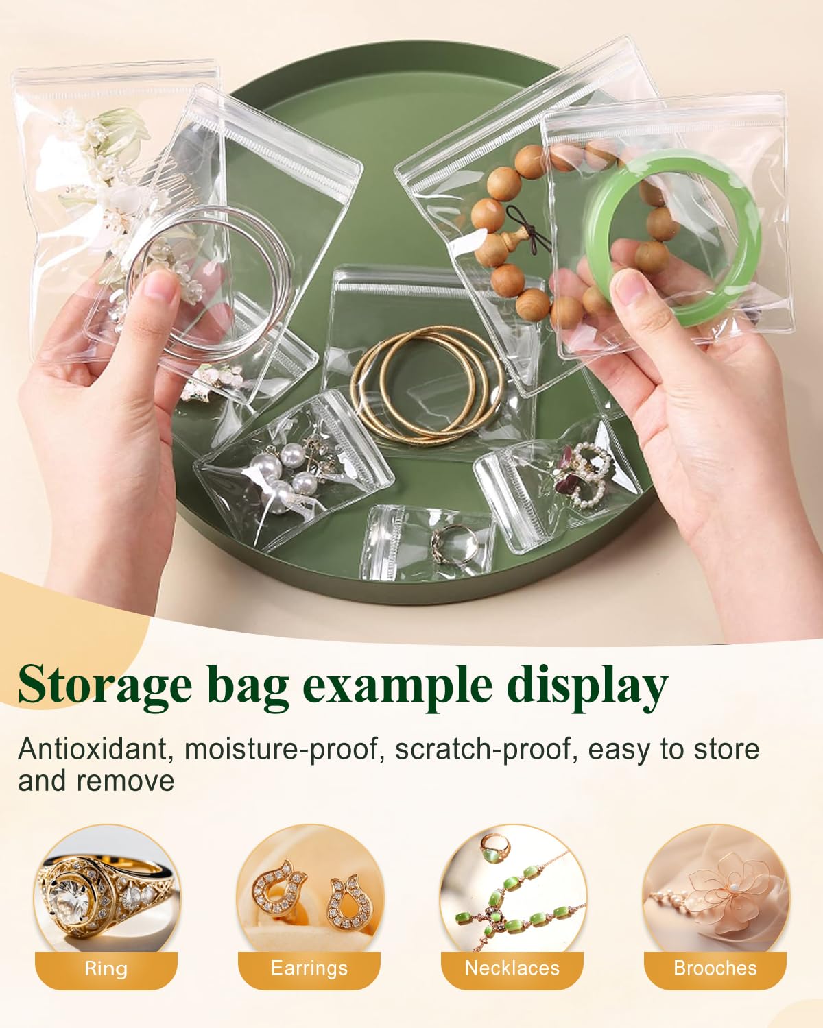 Transparent Grip Bags - Jewelry Bags - Anti-Oxidation - Ziplock Bags - Resealable Plastic Bags - Jewelry Storage - Diamond Painting Accessories - Thickened Sealing Bags - Waterproof & Dust-Free - PVC Packaging - 100 Pieces - Image 6