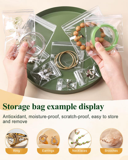 Transparent Grip Bags - Jewelry Bags - Anti-Oxidation - Ziplock Bags - Resealable Plastic Bags - Jewelry Storage - Diamond Painting Accessories - Thickened Sealing Bags - Waterproof & Dust-Free - PVC Packaging - 100 Pieces - Image 6