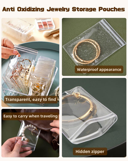 Transparent Grip Bags - Jewelry Bags - Anti-Oxidation - Ziplock Bags - Resealable Plastic Bags - Jewelry Storage - Diamond Painting Accessories - Thickened Sealing Bags - Waterproof & Dust-Free - PVC Packaging - 100 Pieces - Image 7