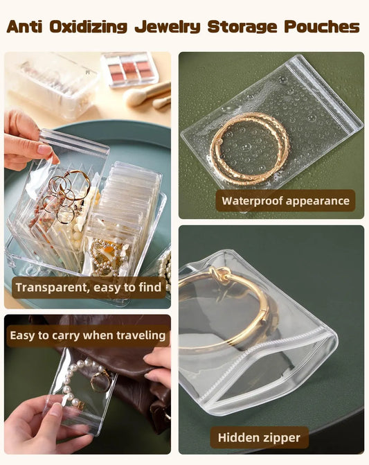 Transparent Grip Bags - Jewelry Bags - Anti-Oxidation - Ziplock Bags - Resealable Plastic Bags - Jewelry Storage - Diamond Painting Accessories - Thickened Sealing Bags - Waterproof & Dust-Free - PVC Packaging - 100 Pieces - Image 7