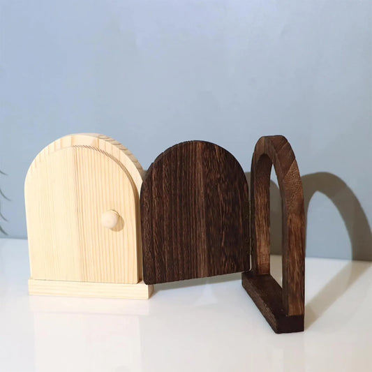Elf Door - Tooth Fairy Door - Gnome Door Wood - Wall Decoration - Wall Decoration - Miniature - DIY Crafts - Wooden House - Interior Accessories - Fairy Tales - Decorative - Natural Material - Paintable - Magical World - 1 piece - Image 6