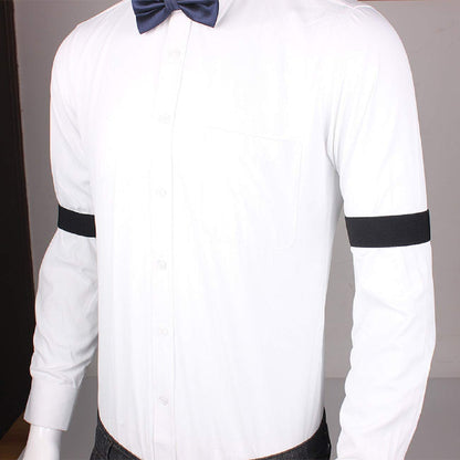 Sleeve Garters - Sleeve Bands - Sleeve Garters - Shirt Bracelets - Hospitality Clothing - Bartender Accessories - Waiter - Costume Accessories - Wedding - Business - Shirt Holders - 1920s Clothing - Adjustable and Elastic - Black - 2 Pieces - Image 2