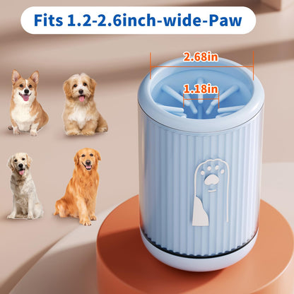 Dog Paw Cleaner - Paw Cleaner - Dog Paw Cleaner - Dog Accessories - Foot Cleaner - Coat Care - Dog Brush - Against Muddy Paws - Animal Supplies - Dog Wash - Portable - Soft Silicone - Blue - 1 Piece - Image 2