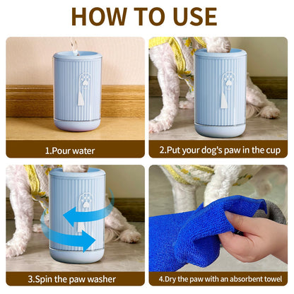 Dog Paw Cleaner - Paw Cleaner - Dog Paw Cleaner - Dog Accessories - Foot Cleaner - Coat Care - Dog Brush - Against Muddy Paws - Animal Supplies - Dog Wash - Portable - Soft Silicone - Blue - 1 Piece - Image 3