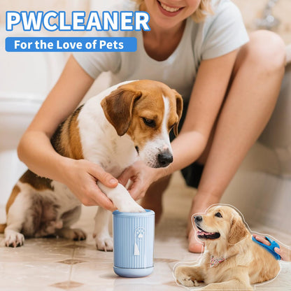 Dog Paw Cleaner - Paw Cleaner - Dog Paw Cleaner - Dog Accessories - Foot Cleaner - Coat Care - Dog Brush - Against Muddy Paws - Animal Supplies - Dog Wash - Portable - Soft Silicone - Blue - 1 Piece - Image 4