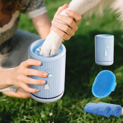 Dog Paw Cleaner - Paw Cleaner - Dog Paw Cleaner - Dog Accessories - Foot Cleaner - Coat Care - Dog Brush - Against Muddy Paws - Animal Supplies - Dog Wash - Portable - Soft Silicone - Blue - 1 Piece - Image 5