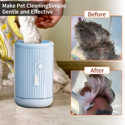 Dog Paw Cleaner - Paw Cleaner - Dog Paw Cleaner - Dog Accessories - Foot Cleaner - Coat Care - Dog Brush - Against Muddy Paws - Animal Supplies - Dog Wash - Portable - Soft Silicone - Blue - 1 Piece - Image 8