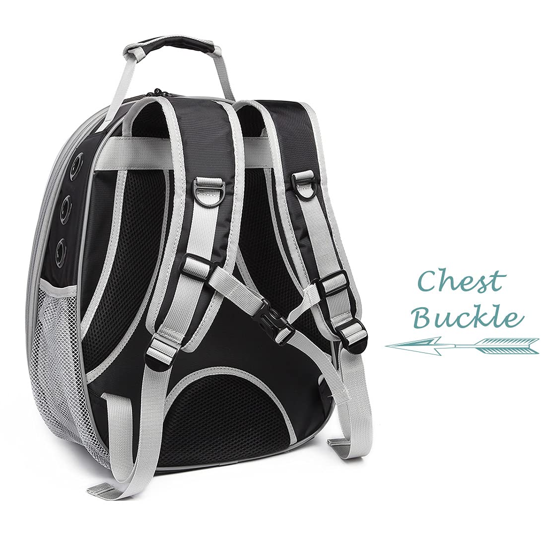 Cat Backpack - Cat Travel Basket - Cat Carrier - Small Dog Backpack - Transparent Pet Backpack - Cat Transport Box - Dog Travel Bag - Breathable Cat Basket - Backpack with Window - Pet Supplies - Hiking Backpack - Black - 1 Piece - Image 4