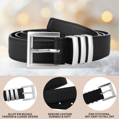 Waist Belt Women - Belts Women - Hip Belt - Jeans Belt - Belt with Buckle - Black Women's Belt - Accessories Women - Waistband - Faux Leather Belt - Casual Belt - Decorative Belt - Work Belt - Value Pack - Black - 2 Pieces - Image 3